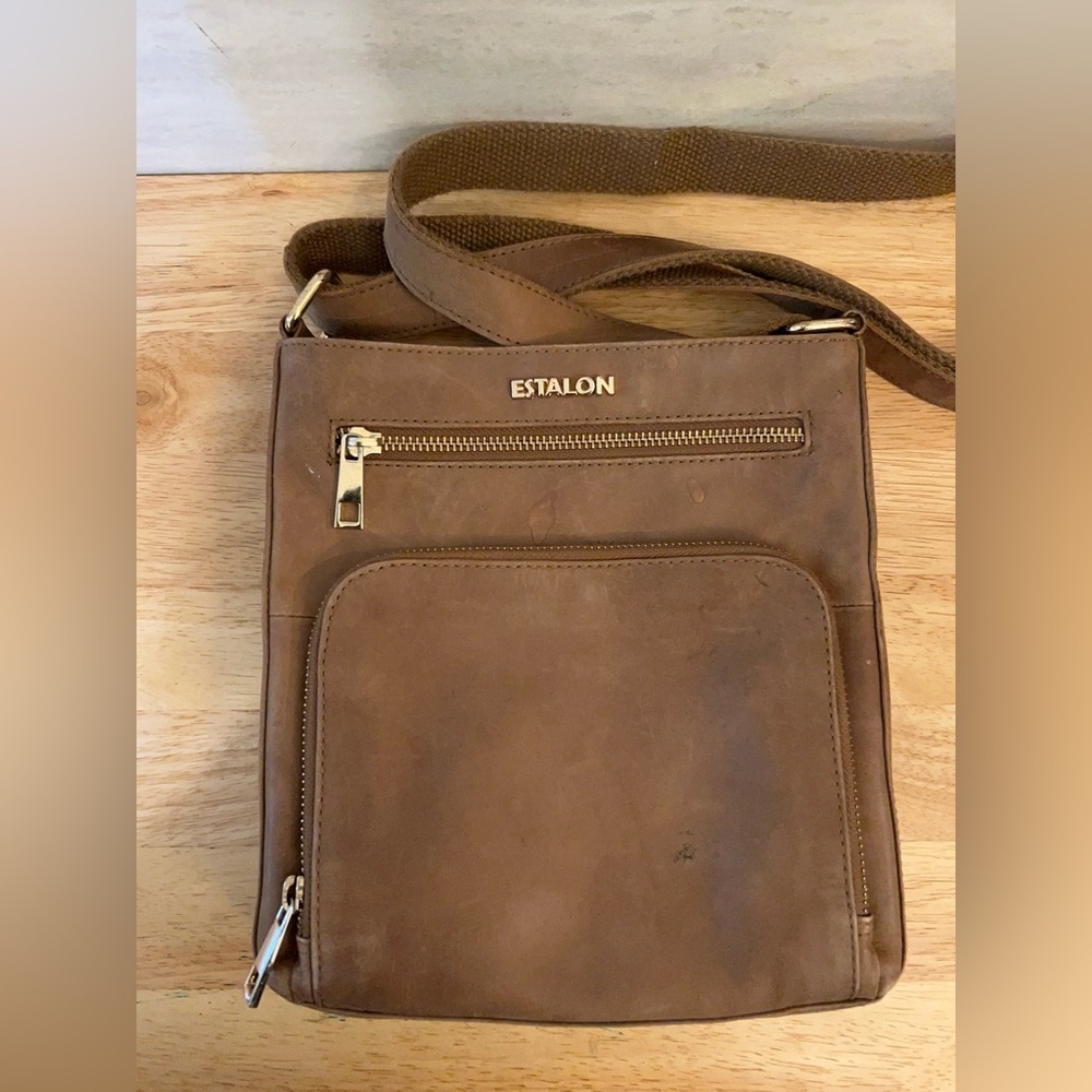 Estalon Genuine Leather Crossbody - Picture 2 of 12